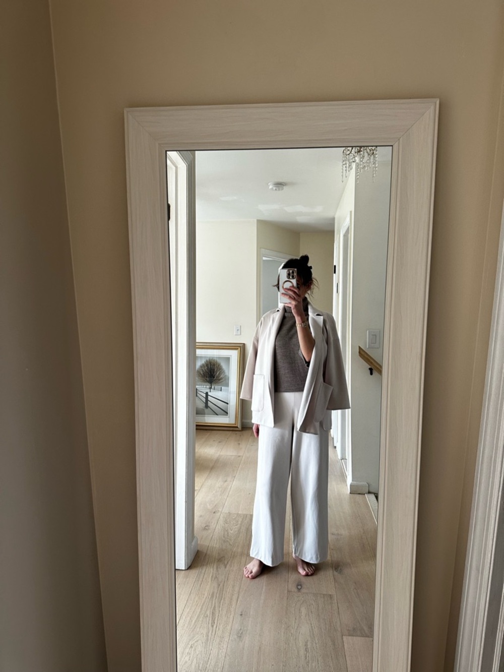 MaxMara Cream Open-Front Blazer Jacket